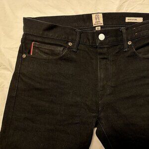Hiroshi Kato Black Raw 14oz Selvedge Denim "Pen Slim" 32w